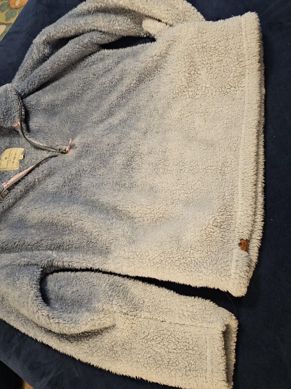 Cozy Sherpa Half-Zip Pullover Sweater - Light Gray